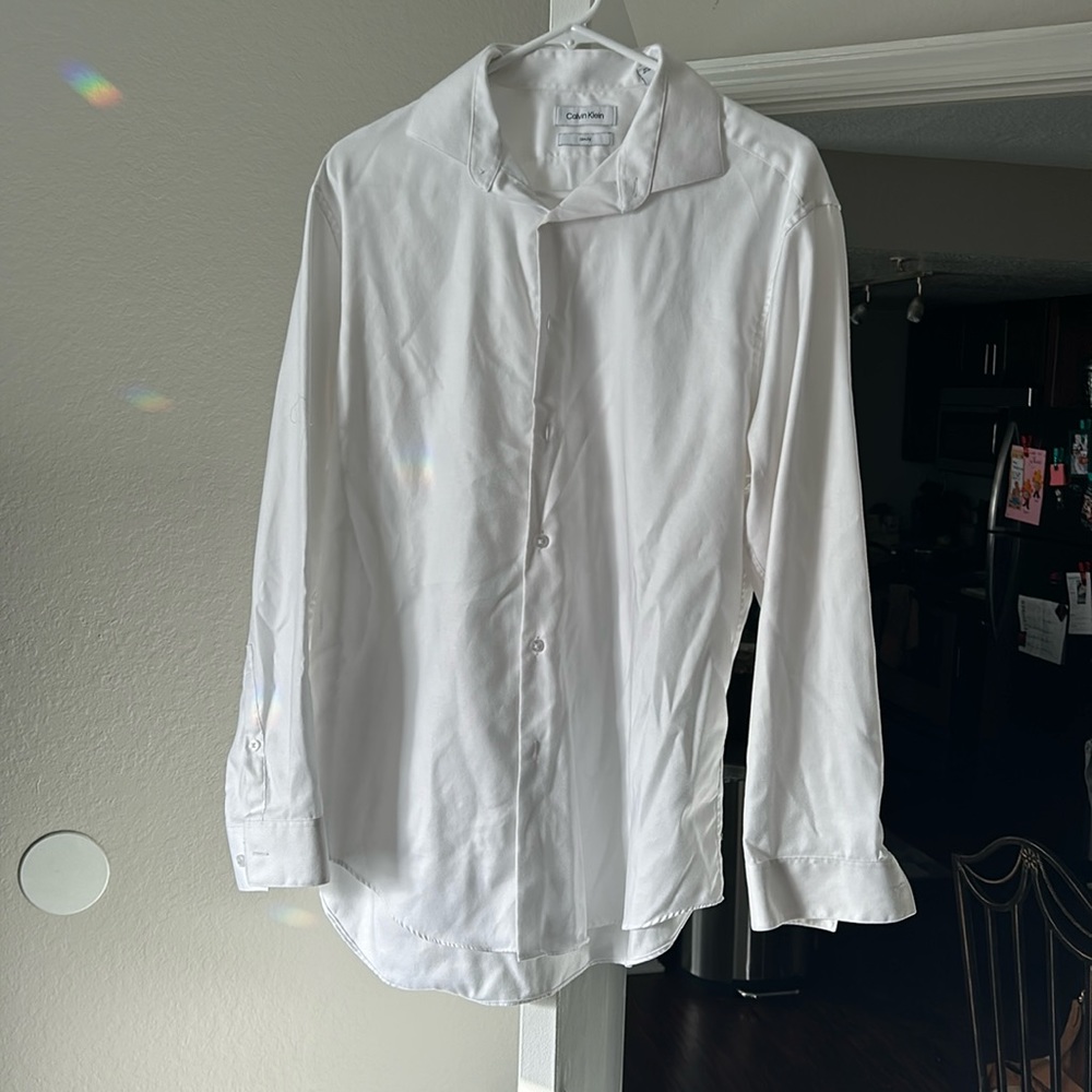 Calvin Klein Slim Fit White Dress Shirt
